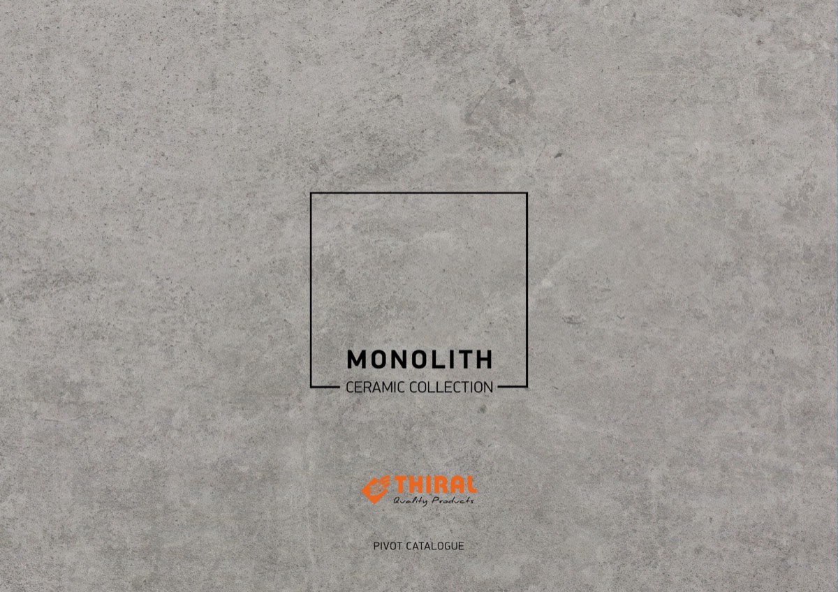 Εξώφυλλο καταλόγου Monolith Ceramic Collection